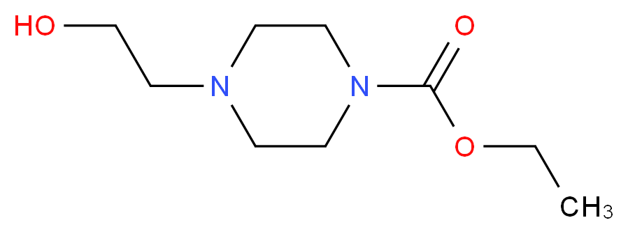 ethyl 4-(2-hydroxyethyl)piperazine-1-carboxylate_分子结构_CAS_14000-66-9