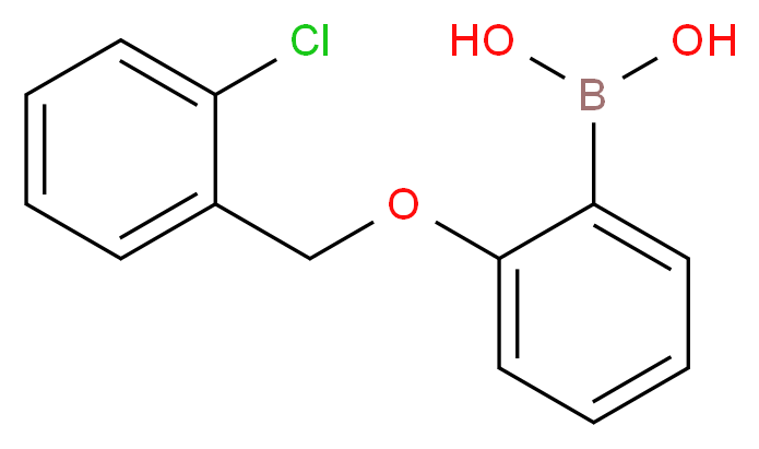 2-(2'-CHLOROBENZYLOXY)PHENYLBORONIC ACID_分子结构_CAS_870777-21-2)