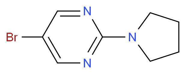 5-bromo-2-(pyrrolidin-1-yl)pyrimidine_分子结构_CAS_446286-61-9