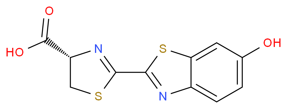 (4S)-2-(6-hydroxy-1,3-benzothiazol-2-yl)-4,5-dihydro-1,3-thiazole-4-carboxylic acid_分子结构_CAS_2591-17-5