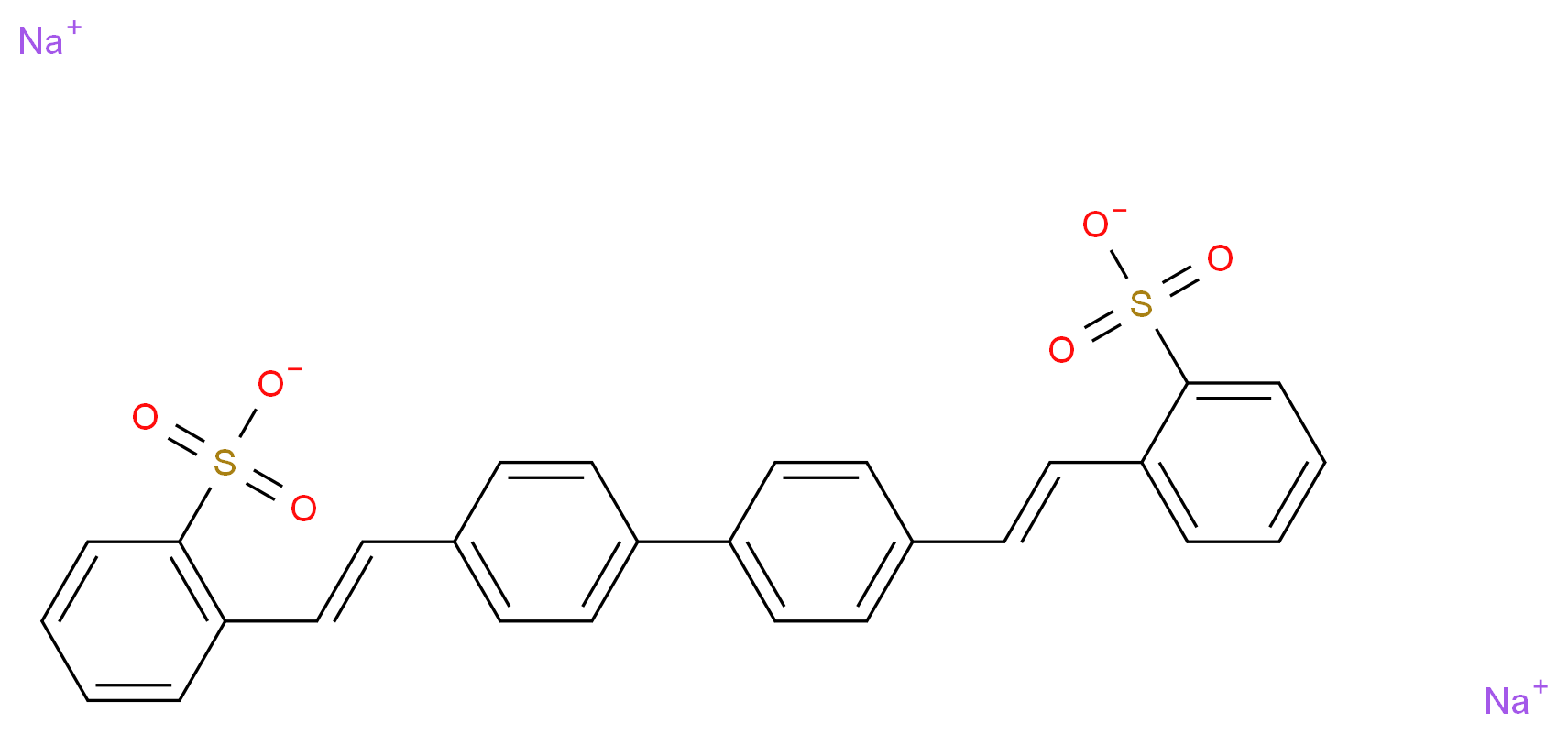 4,4'-Bis(2-sulfostyryl)biphenyl Disodium_分子结构_CAS_27344-41-8)