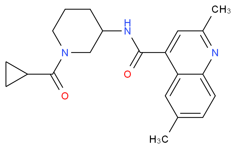 N-[1-(cyclopropylcarbonyl)-3-piperidinyl]-2,6-dimethyl-4-quinolinecarboxamide_分子结构_CAS_)