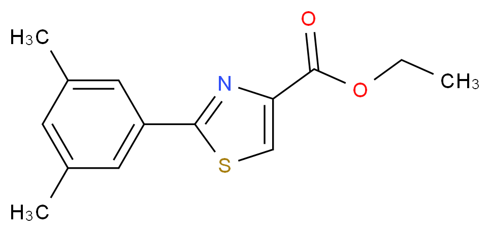 ethyl 2-(3,5-dimethylphenyl)-1,3-thiazole-4-carboxylate_分子结构_CAS_885278-63-7