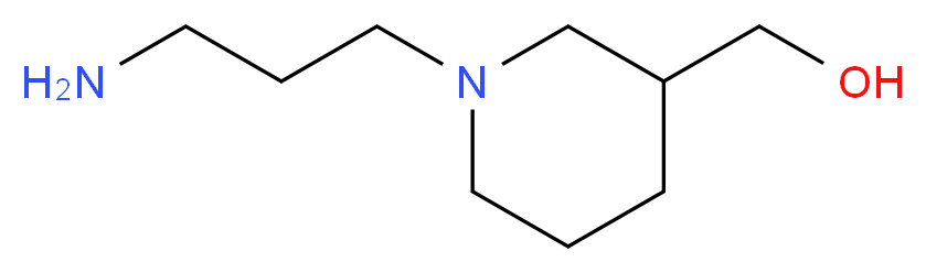 [1-(3-aminopropyl)piperidin-3-yl]methanol_分子结构_CAS_100708-30-3