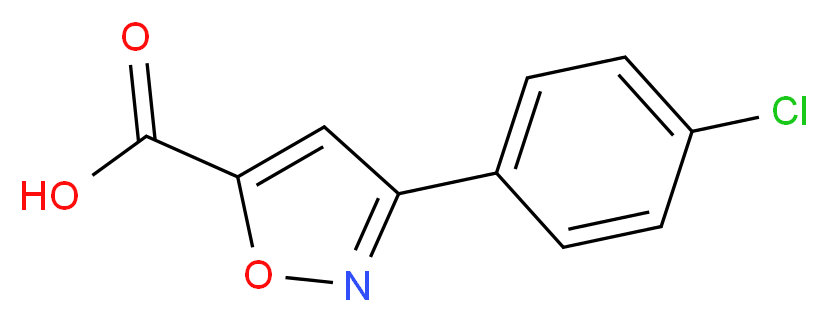 3-(4-Chlorophenyl)-5-isoxazolecarboxylic acid_分子结构_CAS_338982-11-9)