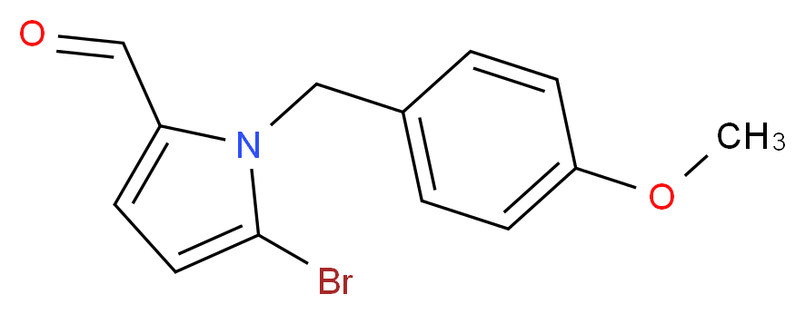 5-Bromo-1-(4-methoxybenzyl)-1H-pyrrole-2-carbaldehyde_分子结构_CAS_1133116-27-4)