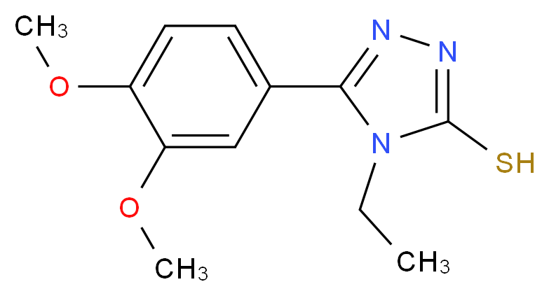 5-(3,4-Dimethoxyphenyl)-4-ethyl-4H-1,2,4-triazole-3-thiol_分子结构_CAS_122772-20-7)