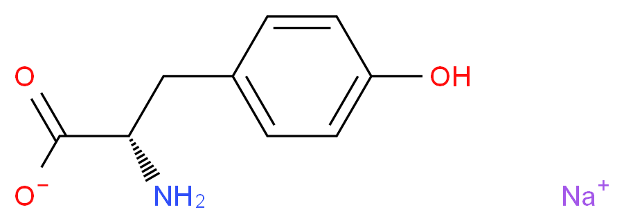 sodium (2S)-2-amino-3-(4-hydroxyphenyl)propanoate_分子结构_CAS_69847-45-6