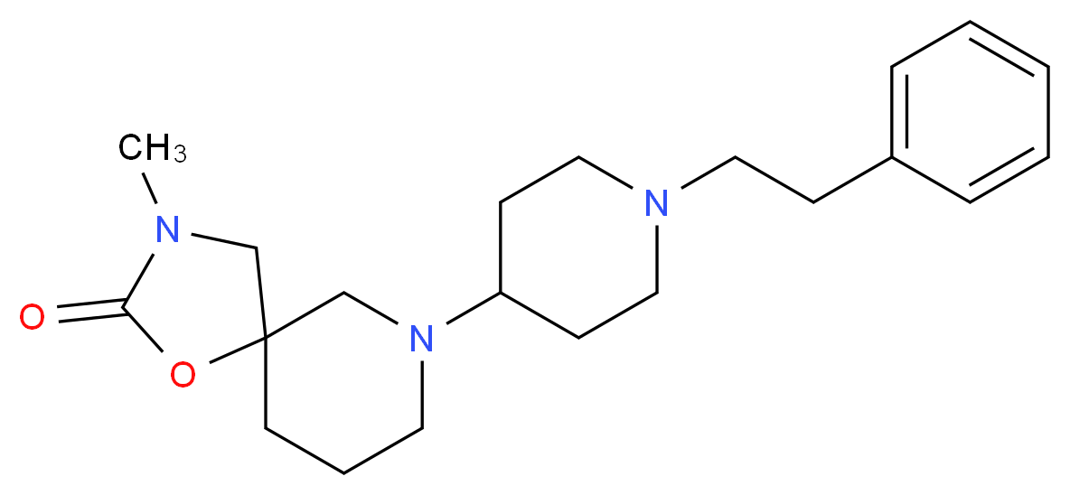 3-methyl-7-[1-(2-phenylethyl)-4-piperidinyl]-1-oxa-3,7-diazaspiro[4.5]decan-2-one_分子结构_CAS_)