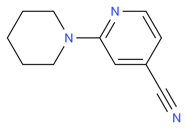 2-(Piperidin-1-yl)isonicotinonitrile 97%_分子结构_CAS_127680-89-1)