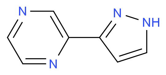 2-(1H-pyrazol-3-yl)pyrazine_分子结构_CAS_111781-54-5