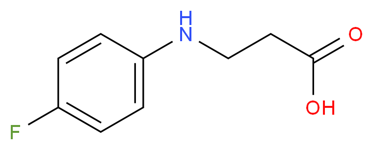 3-[(4-fluorophenyl)amino]propanoic acid_分子结构_CAS_38470-22-3