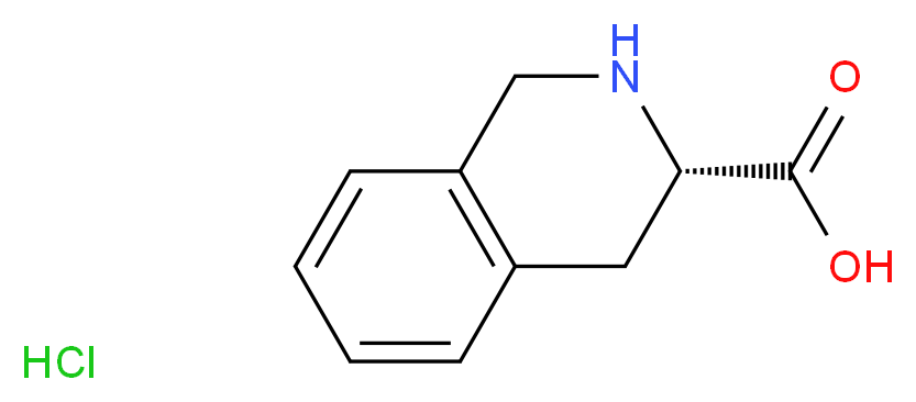 (S)-1,2,3,4-Tetrahydroisoquinoline-3-carboxylic acid hydrochloride_分子结构_CAS_77497-95-1)