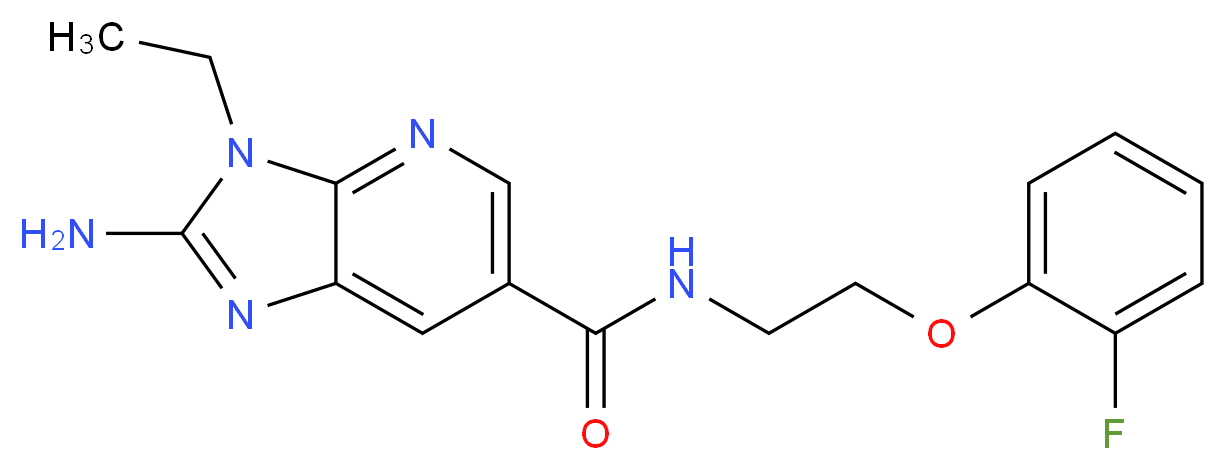 2-amino-3-ethyl-N-[2-(2-fluorophenoxy)ethyl]-3H-imidazo[4,5-b]pyridine-6-carboxamide_分子结构_CAS_)