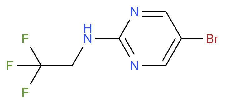 5-Bromo-N-(2,2,2-trifluoroethyl)pyrimidin-2-amine_分子结构_CAS_1245563-08-9)