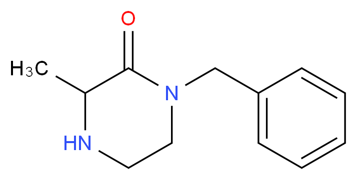 1-benzyl-3-methylpiperazin-2-one_分子结构_CAS_1094601-61-2