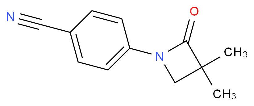 4-(3,3-Dimethyl-2-oxo-1-azetanyl)-benzenecarbonitrile_分子结构_CAS_)