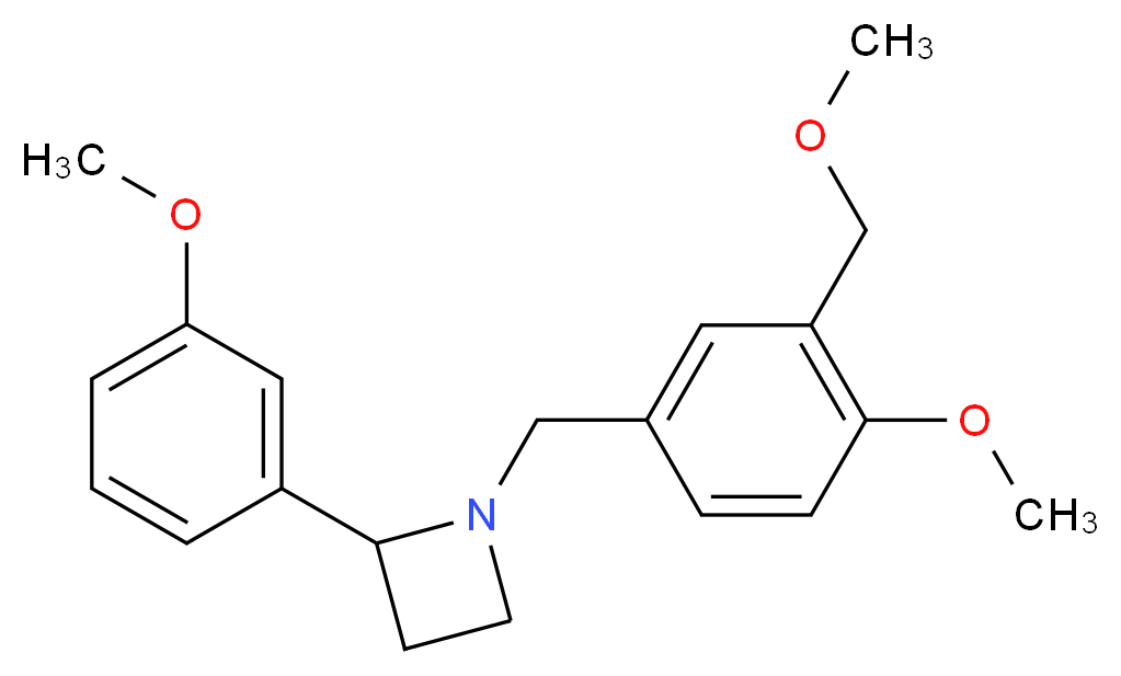 1-[4-methoxy-3-(methoxymethyl)benzyl]-2-(3-methoxyphenyl)azetidine_分子结构_CAS_)