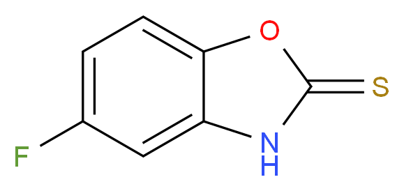 5-fluoro-2,3-dihydro-1,3-benzoxazole-2-thione_分子结构_CAS_13451-78-0