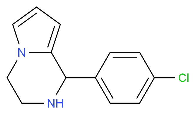 1-(4-chlorophenyl)-1H,2H,3H,4H-pyrrolo[1,2-a]pyrazine_分子结构_CAS_112758-91-5