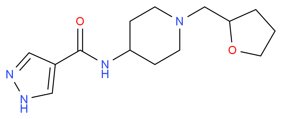 N-[1-(tetrahydrofuran-2-ylmethyl)piperidin-4-yl]-1H-pyrazole-4-carboxamide_分子结构_CAS_)