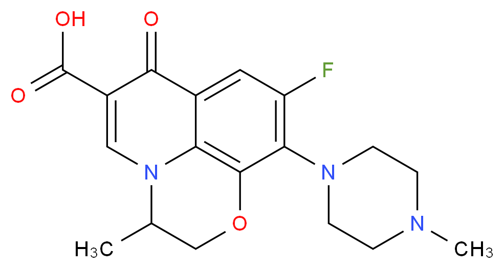 9-fluoro-3-methyl-10-(4-methylpiperazin-1-yl)-7-oxo-3,7-dihydro-2H-[1,4]oxazino[2,3,4-ij]quinoline-6-carboxylic acid_分子结构_CAS_)