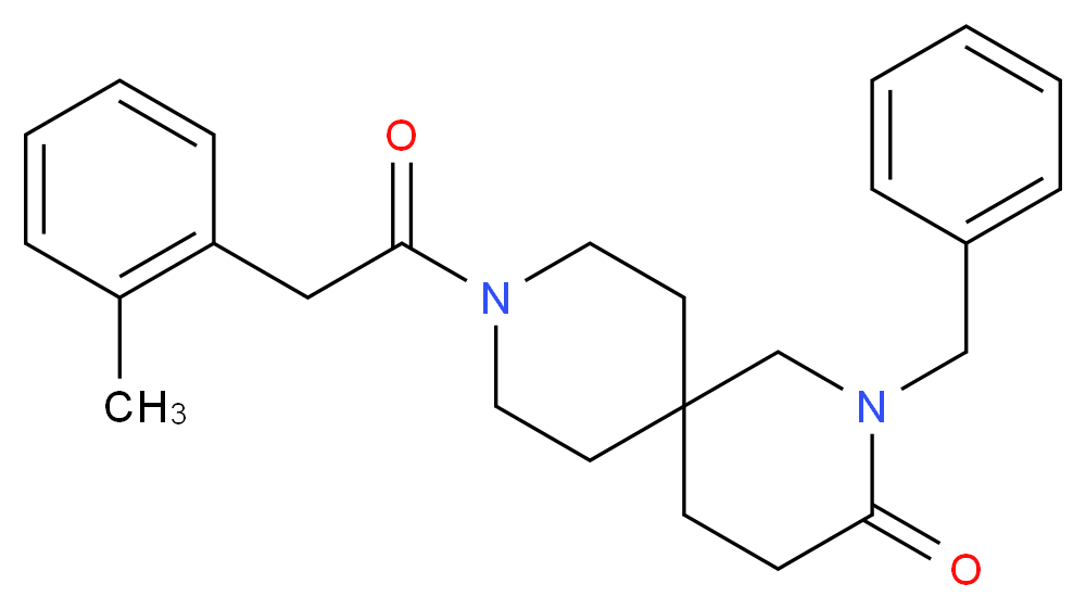 2-benzyl-9-[(2-methylphenyl)acetyl]-2,9-diazaspiro[5.5]undecan-3-one_分子结构_CAS_)