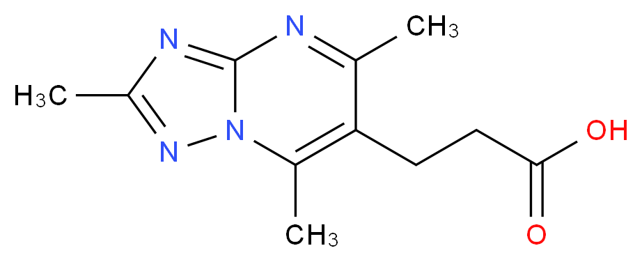 3-(2,5,7-trimethyl-[1,2,4]triazolo[1,5-a]pyrimidin-6-yl)propanoic acid_分子结构_CAS_)