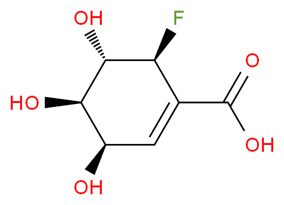 (6S)-6-Fluoroshikimic acid_分子结构_CAS_)
