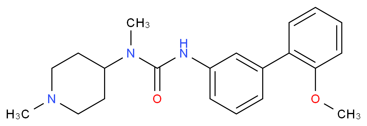 N'-(2'-methoxybiphenyl-3-yl)-N-methyl-N-(1-methylpiperidin-4-yl)urea_分子结构_CAS_)