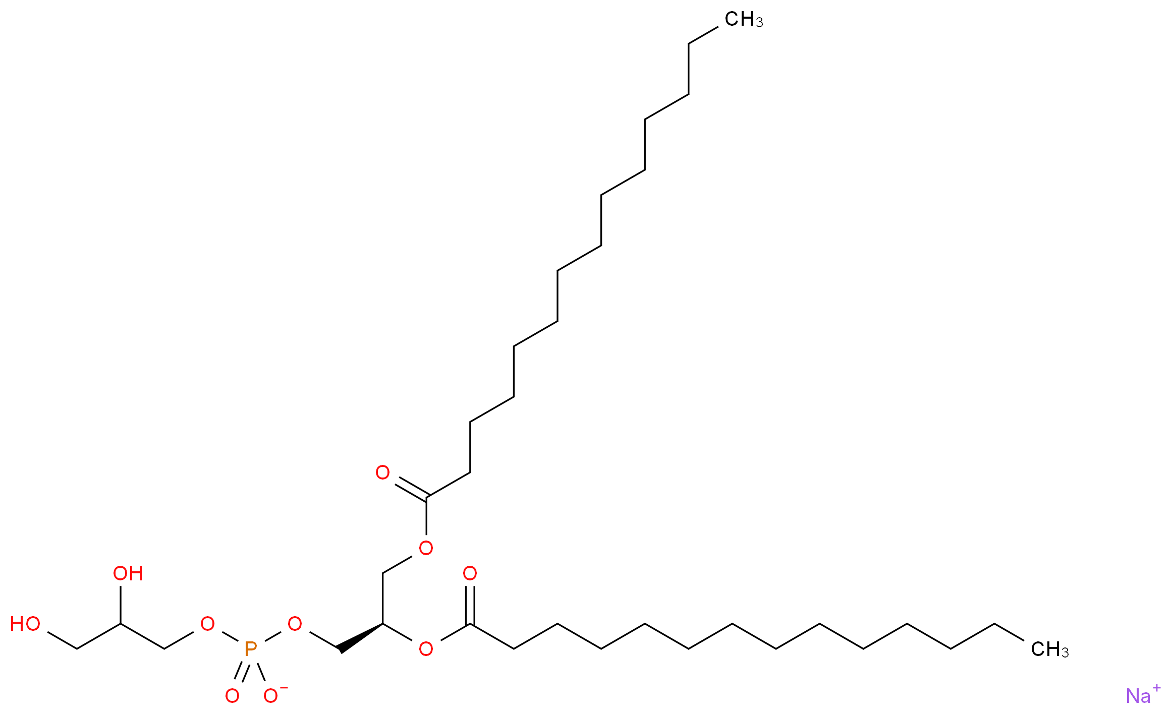 1,2-Dimyristoyl-sn-glycero-3-phospho-rac-(1-glycerol) sodium salt_分子结构_CAS_67232-80-8)