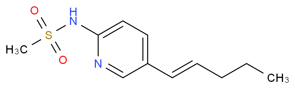 N-{5-[(1E)-pent-1-en-1-yl]pyridin-2-yl}methanesulfonamide_分子结构_CAS_)