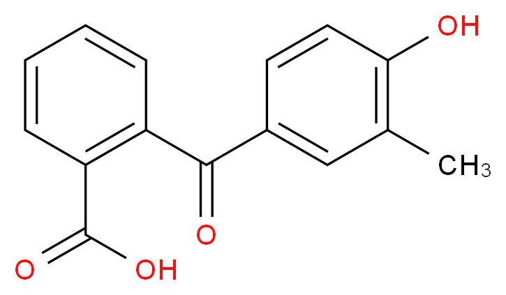 2-(4-hydroxy-3-methylbenzoyl)benzoic acid_分子结构_CAS_51671-72-8)