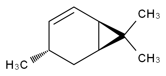 (1R,4S,6S)-4,7,7-trimethylbicyclo[4.1.0]hept-2-ene_分子结构_CAS_5208-50-4