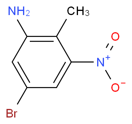 5-bromo-2-methyl-3-nitroaniline_分子结构_CAS_864550-40-3