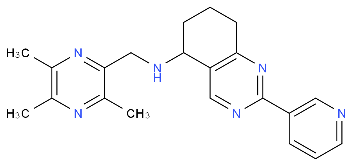 2-(3-pyridinyl)-N-[(3,5,6-trimethyl-2-pyrazinyl)methyl]-5,6,7,8-tetrahydro-5-quinazolinamine_分子结构_CAS_)