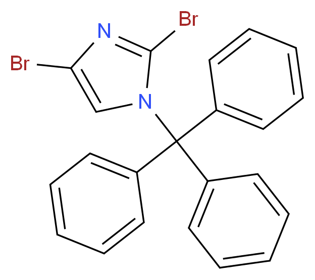 2,4-Dibromo-1-trityl-1H-imidazole_分子结构_CAS_871269-06-6)