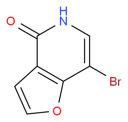 7-bromo-4H,5H-furo[3,2-c]pyridin-4-one_分子结构_CAS_603301-02-6