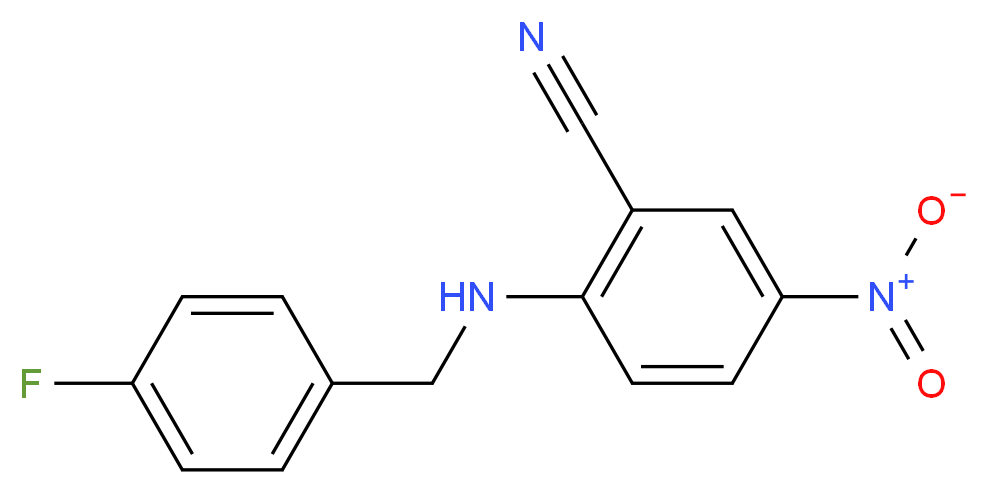 2-[(4-Fluorobenzyl)amino]-5-nitrobenzonitrile_分子结构_CAS_)