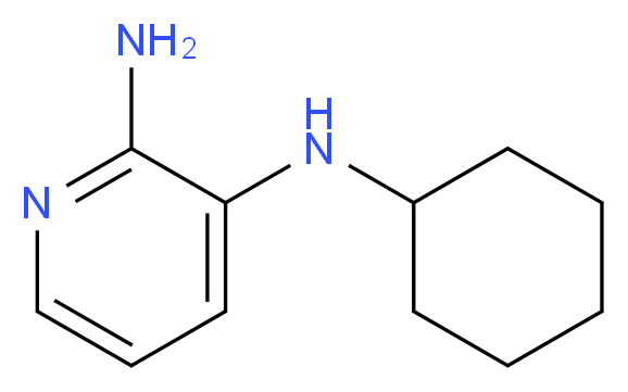 3-N-Cyclohexylpyridine-2,3-diamine_分子结构_CAS_1286273-78-6)