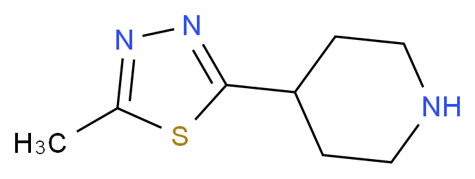 4-(5-methyl-1,3,4-thiadiazol-2-yl)piperidine_分子结构_CAS_933728-47-3)