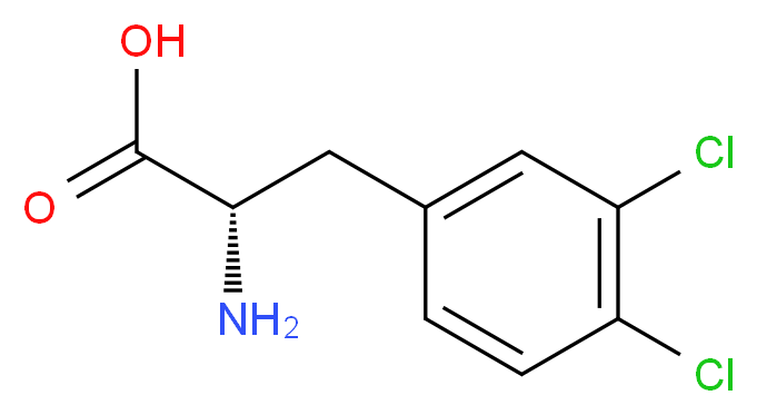 (2S)-2-amino-3-(3,4-dichlorophenyl)propanoic acid_分子结构_CAS_111119-36-9