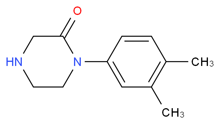 1-(3,4-dimethylphenyl)piperazin-2-one_分子结构_CAS_907972-53-6