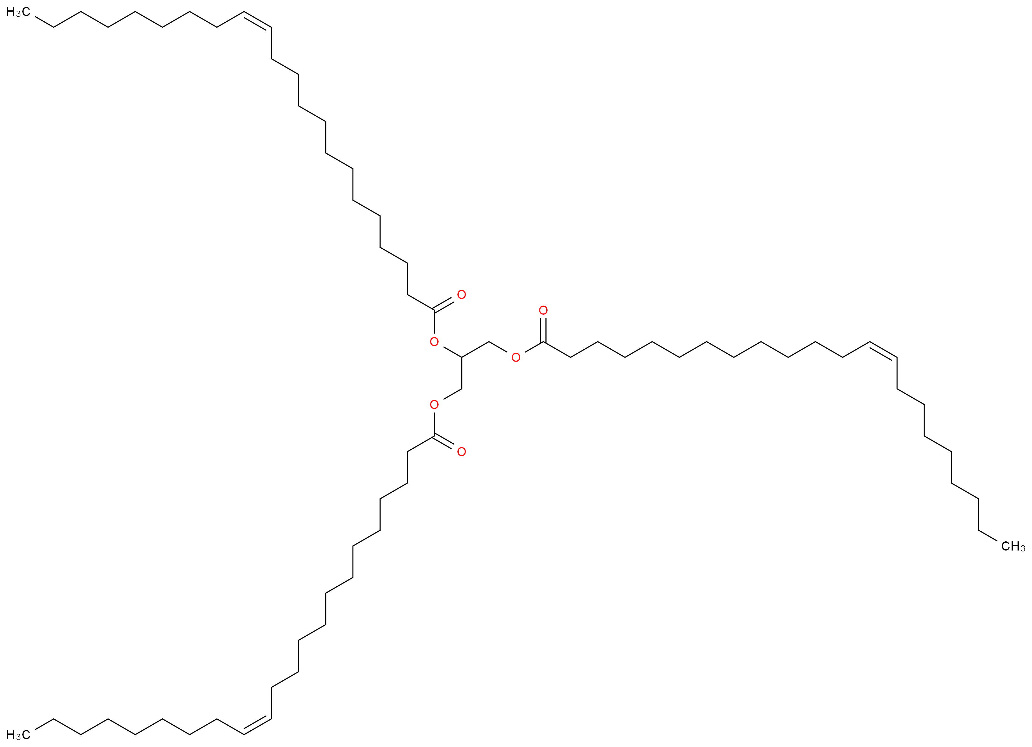 Glyceryl tri(cis-13-docosenoate)_分子结构_CAS_2752-99-0)