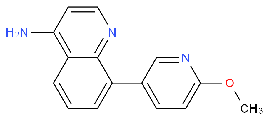 8-(6-methoxypyridin-3-yl)quinolin-4-amine_分子结构_CAS_)