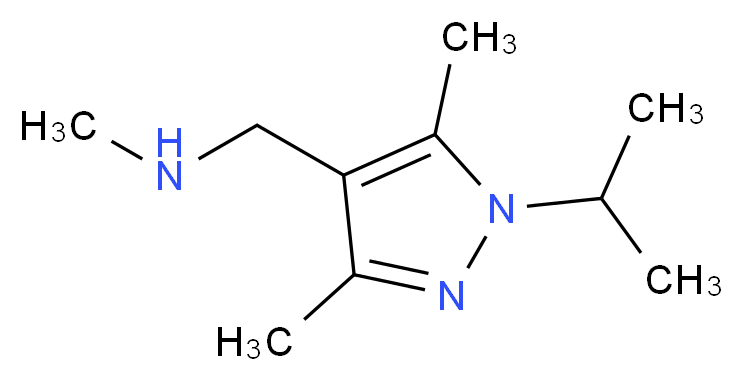 {[3,5-dimethyl-1-(propan-2-yl)-1H-pyrazol-4-yl]methyl}(methyl)amine_分子结构_CAS_1007520-12-8