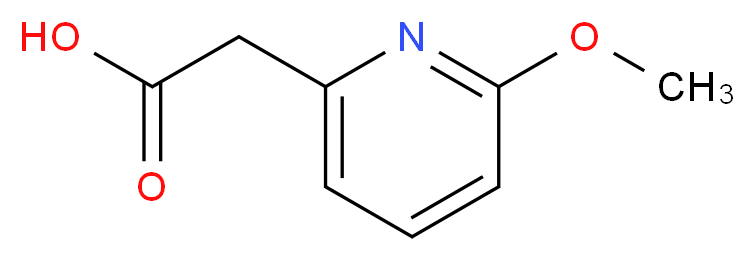 2-(6-methoxypyridin-2-yl)acetic acid_分子结构_CAS_944896-97-3