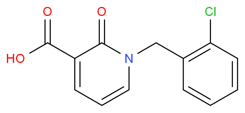 1-(2-Chlorobenzyl)-2-oxo-1,2-dihydro-3-pyridinecarboxylic acid_分子结构_CAS_66158-19-8)
