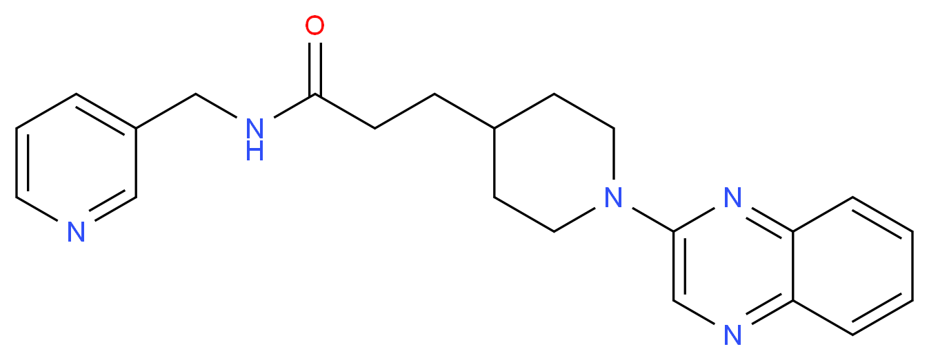 N-(pyridin-3-ylmethyl)-3-(1-quinoxalin-2-ylpiperidin-4-yl)propanamide_分子结构_CAS_)