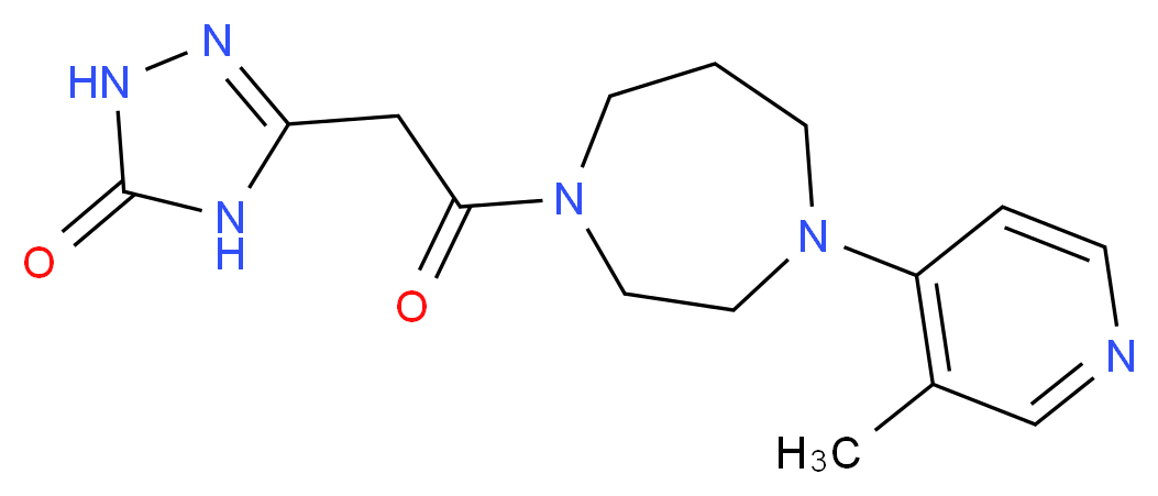 5-{2-[4-(3-methylpyridin-4-yl)-1,4-diazepan-1-yl]-2-oxoethyl}-2,4-dihydro-3H-1,2,4-triazol-3-one_分子结构_CAS_)